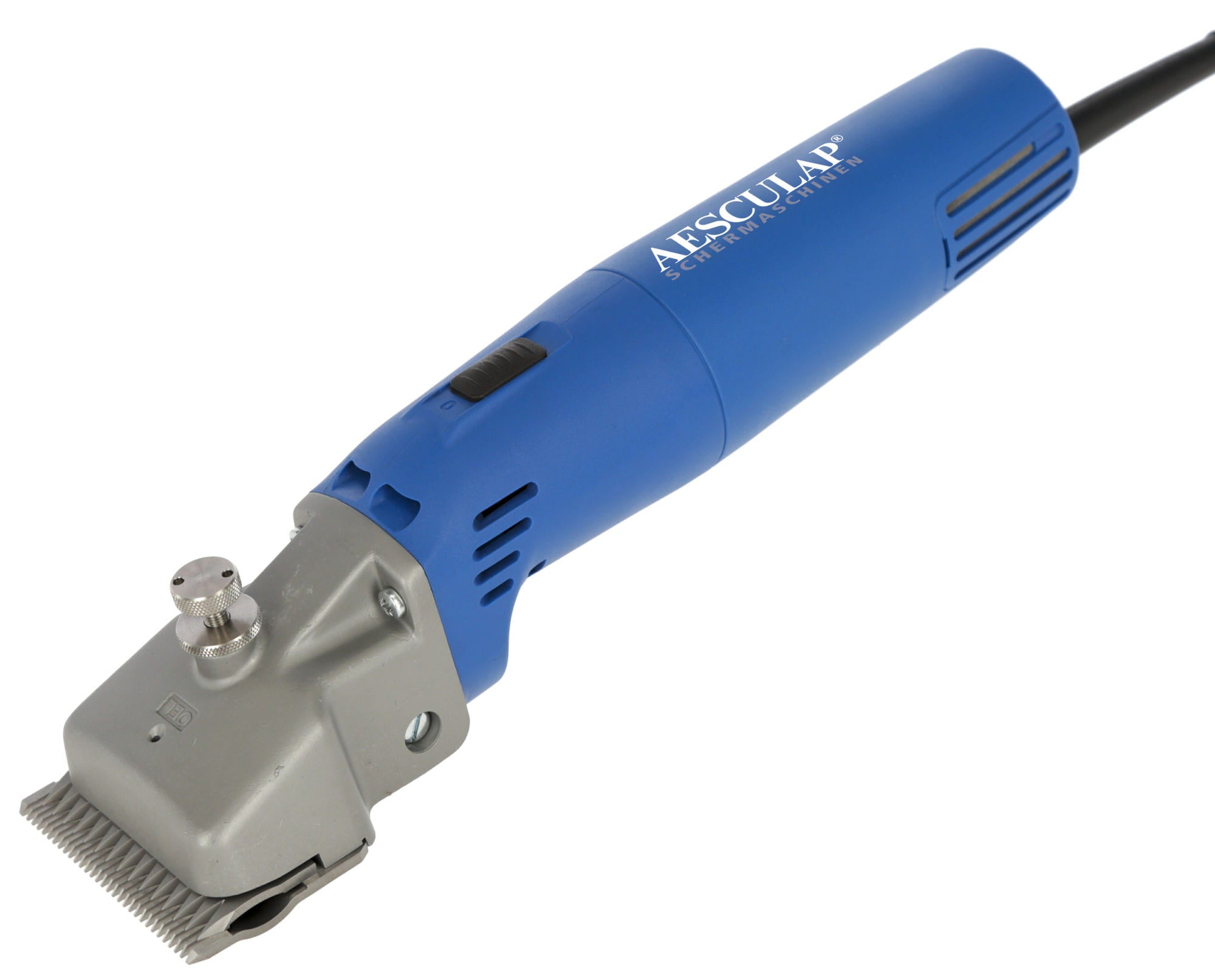 Maszynka do strzyżenia Econom II, z zestawem ostrzy (GT507, GT505), sieciowa, niebieski, Aesculap - Cavalo